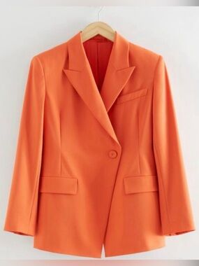 & Other Stories Double-Breasted Asymmetric Blazer